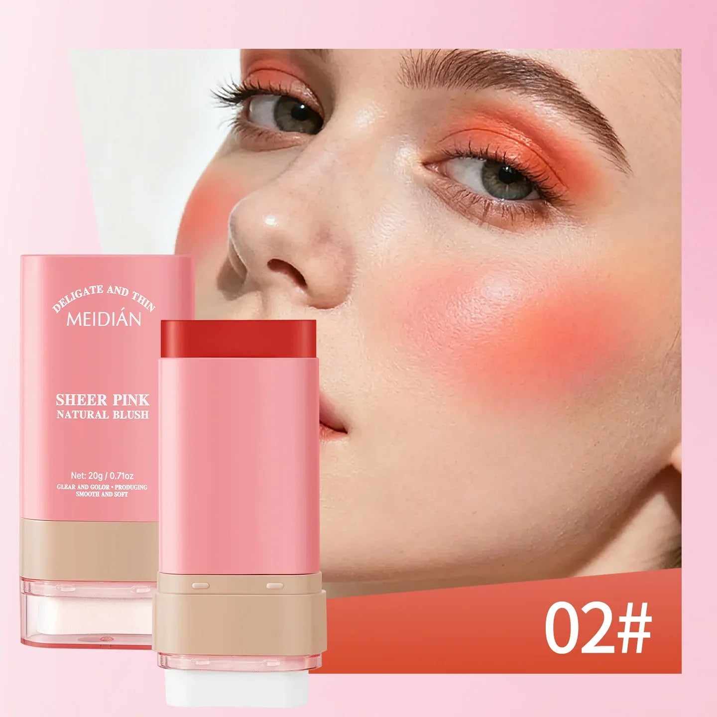Natural Blush Stick – Long-Lasting & Lightweight Cheek Color