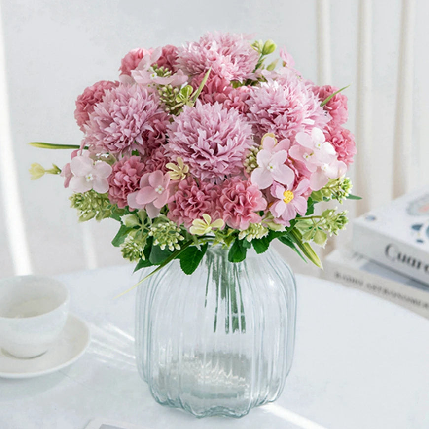 Silk Artificial Chrysanthemum Ball Flowers | Wedding & Home Decor