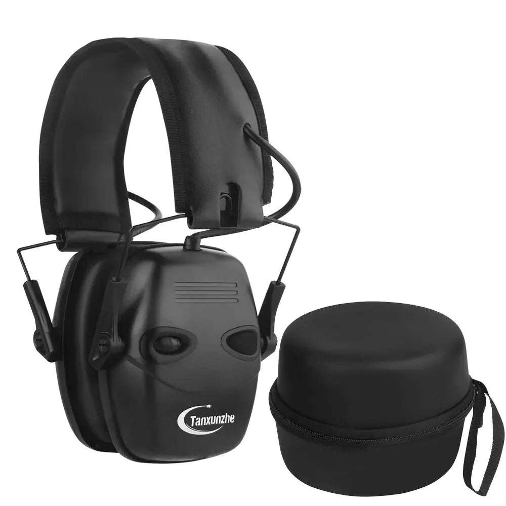 Tactical Electronic Shooting Earmuff Case Anti-noise Headphone Sound Amplification Hearing Protection Headset Foldable Earmuffs Peaceful Pleasures Health and Wellness With Box 2
