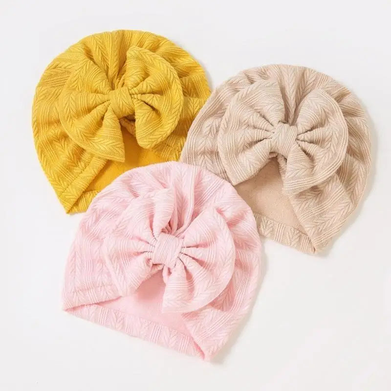 Bowknot Baby Bonnet Hat | Soft Cotton, Fits 0–24 Months Baby Bonnet Hat Peaceful Pleasures Health and Wellness
