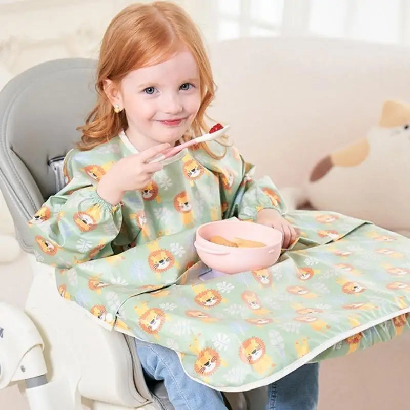 Baby Long Sleeve Feeding Bib Smock | Waterproof Coverall 1–5Y