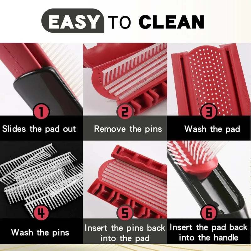 9-Row Detangling Hair Brush & Scalp Massager | Curly & Straight