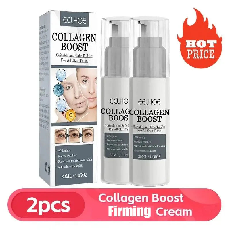 1/2/3pcs 30ml Collagen Boost Firming Essence Cream Fade fine lines Face brightening lightining Serum Cream skin care for women Peaceful Pleasures Health and Wellness