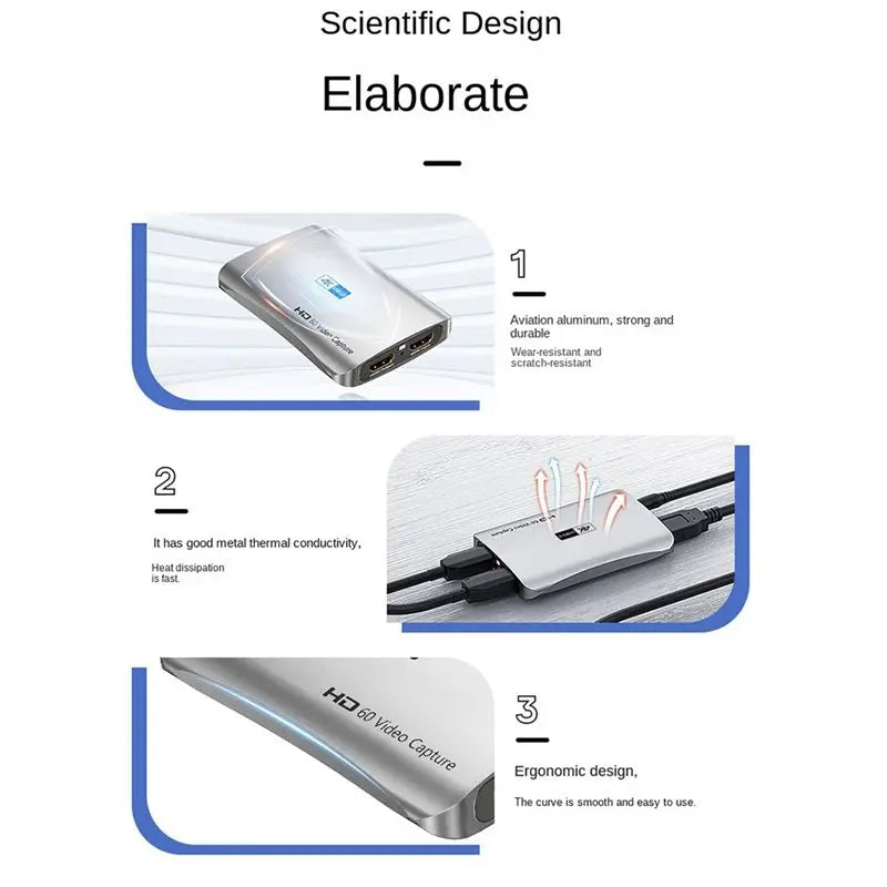 4K HDMI Video Capture Card USB 3.0 | 1080P 60FPS Plug & Play Peaceful Pleasures Health and Wellness