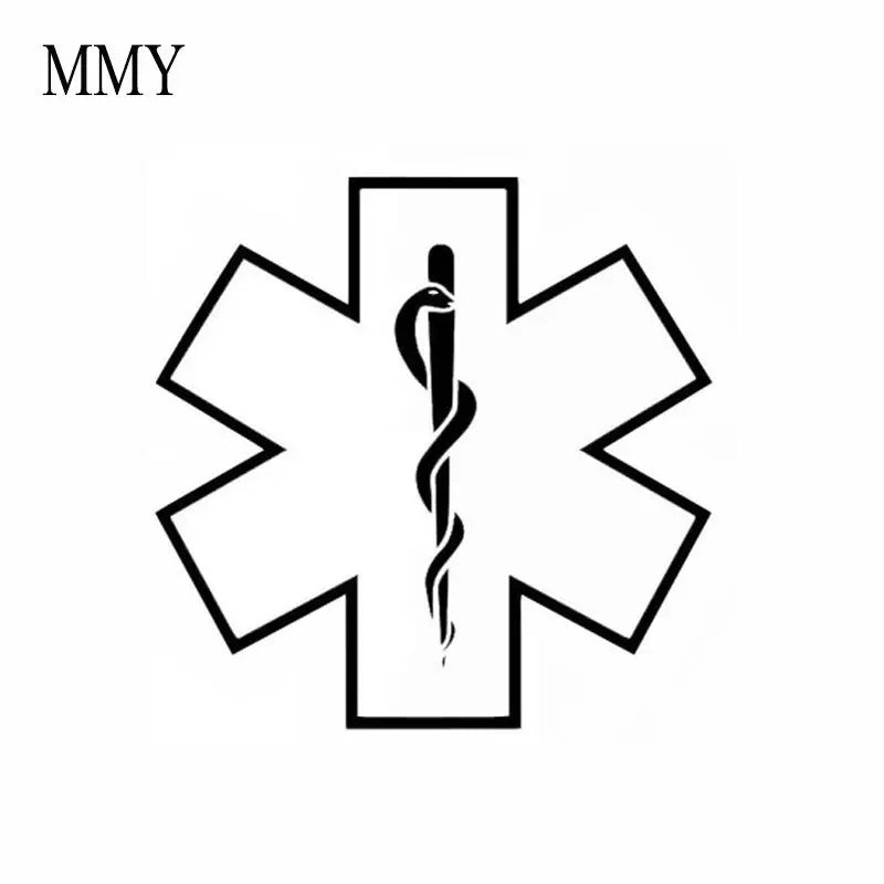 5" Wide Star of Life Medical Funny Vinyl Decal Sticker Car Stickers Window Peaceful Pleasures Health and Wellness