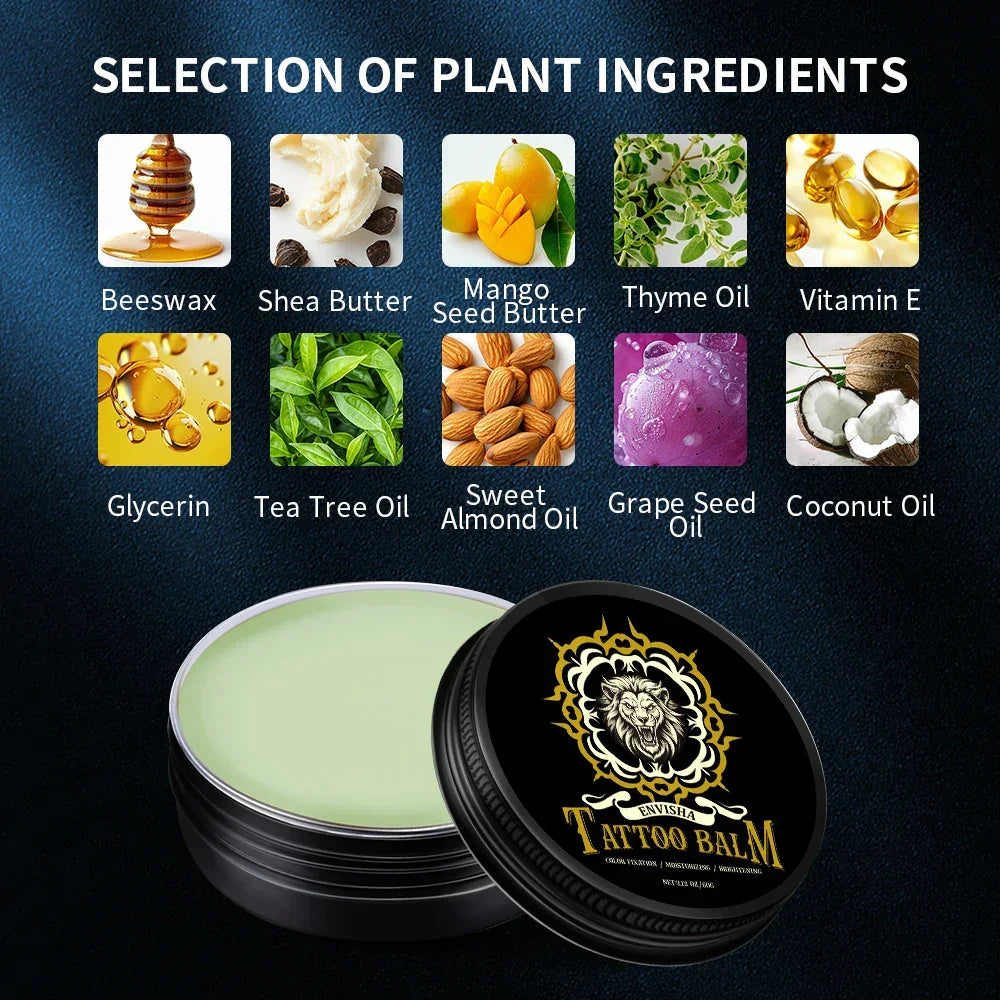 ENVISHA Tattoo Aftercare Balm – Moisturizing, Color-Fixing & Non-Irritating Peaceful Pleasures Health and Wellness