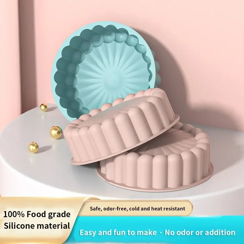 Round Silicone Cake Pan – Non-Stick DIY Baking Mold