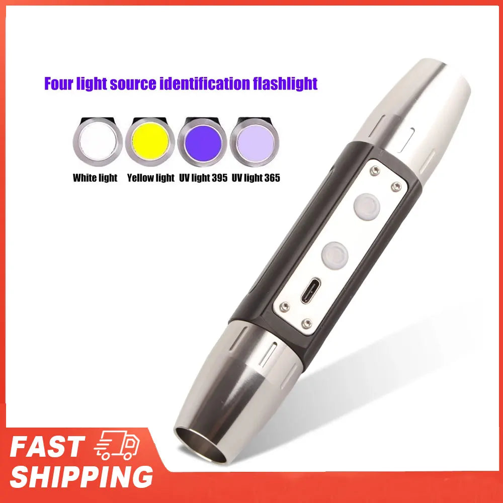 Flashlight Portable Jewelry Appraisal DX4 Four Light Source USB