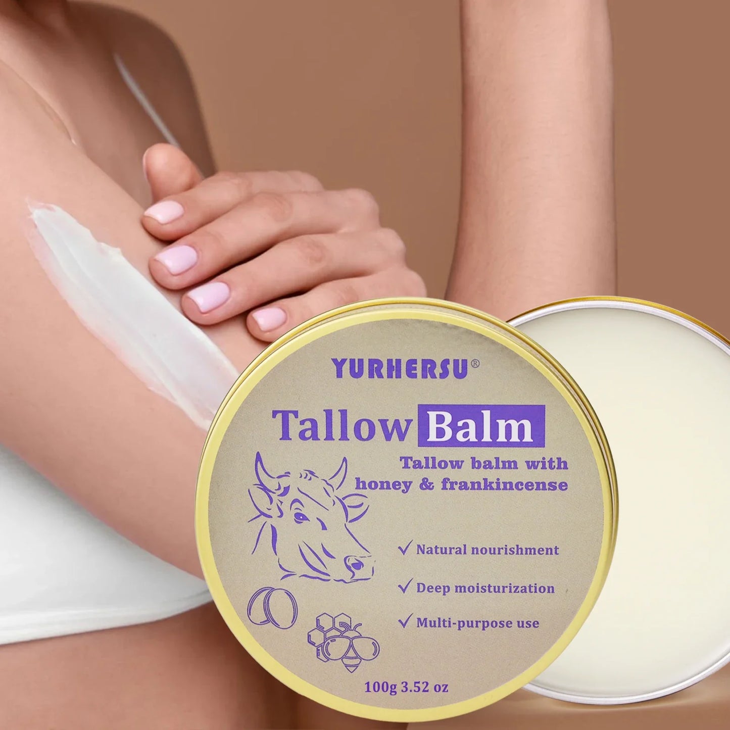 YURHERSU Bovine Tallow Face Cream – Deep Moisture & Nourishment