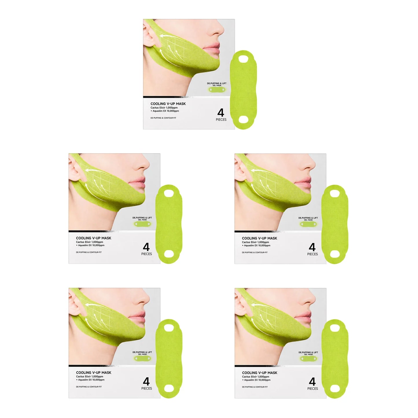 Cooling V-Up Face Lifting Mask – Chin & Jawline Firming Patch Peaceful Pleasures Health and Wellness 20pieces