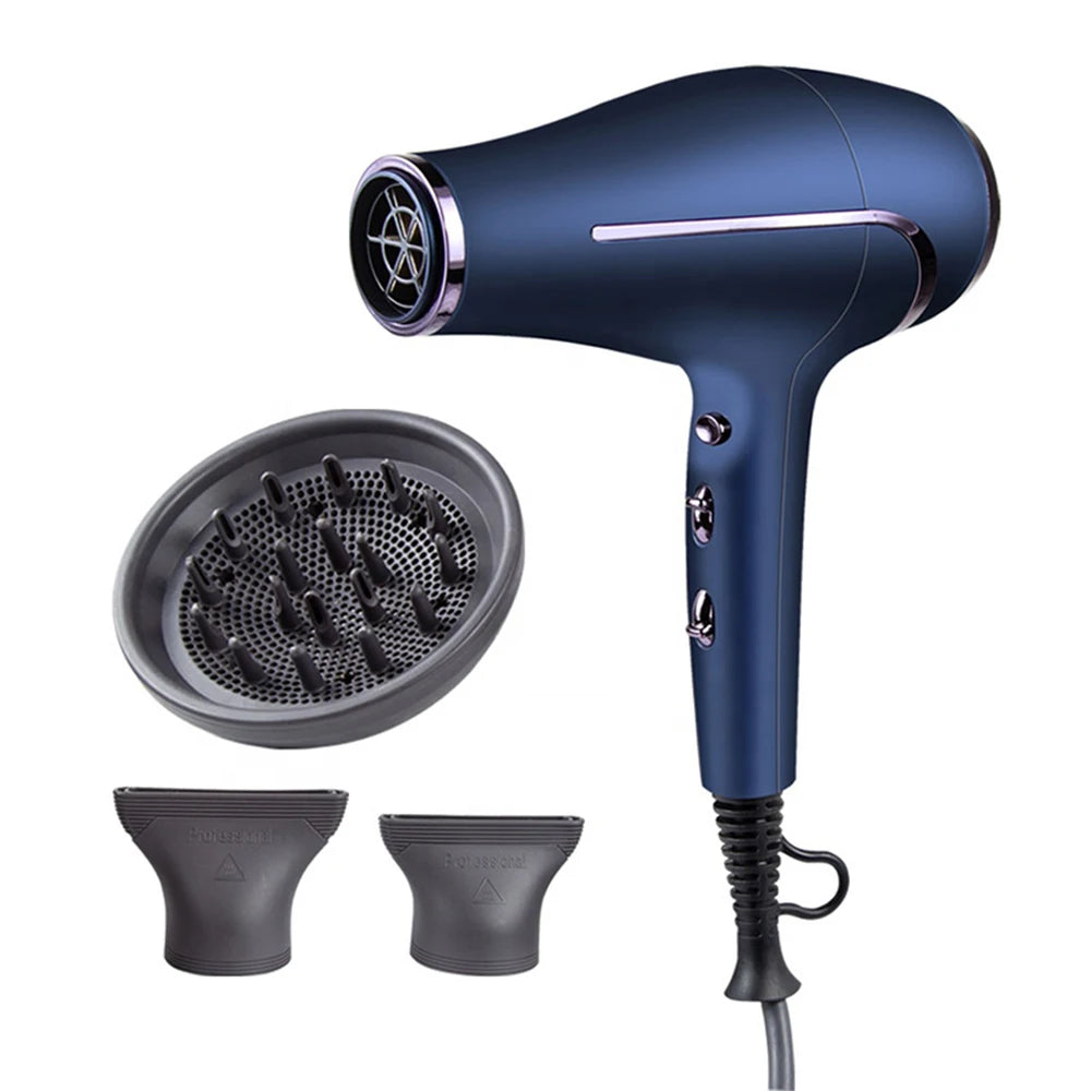 Professional Salon Hair Dryer High-Power Quick Drying Hair Negative Ion Salon Styling Appliance Diffuser Blow Dryer for Women Peaceful Pleasures Health and Wellness Blue AU