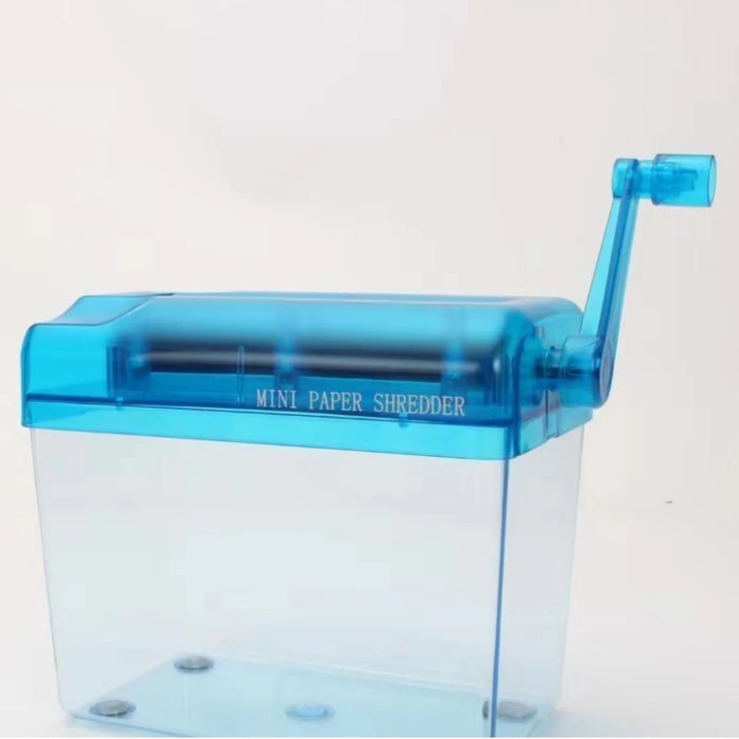 Portable Manual Paper Shredder Easy to Use with Transparent Plastic Window Bin Suitable for Home Office Shelf Peaceful Pleasures Health and Wellness