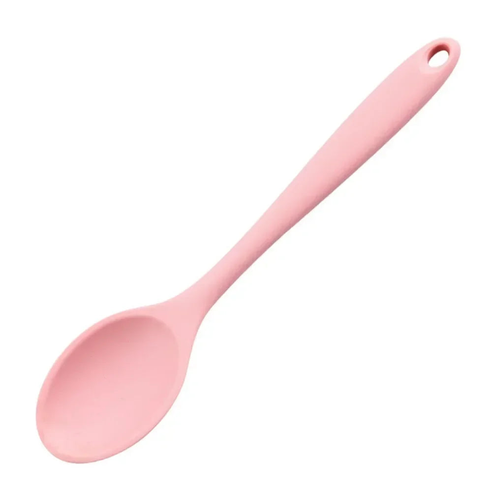 Food Grade Silicone Soup Spoon – Long Handle, Heat Resistant