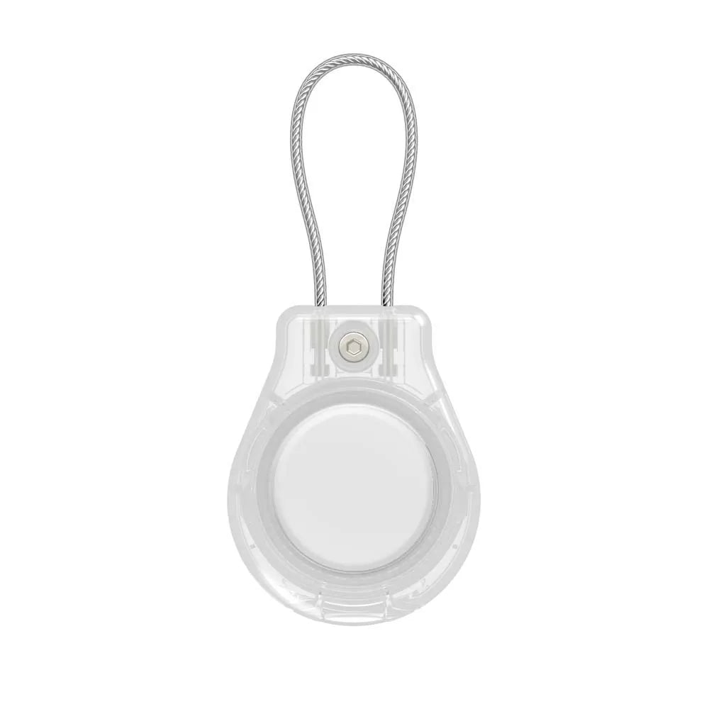 Waterproof Cover for AirTag Keychain Holder with Wire Cable Anti-Lost Tracker Accessories for Luggage Backpack Airtag Case Peaceful Pleasures Health and Wellness Transparent