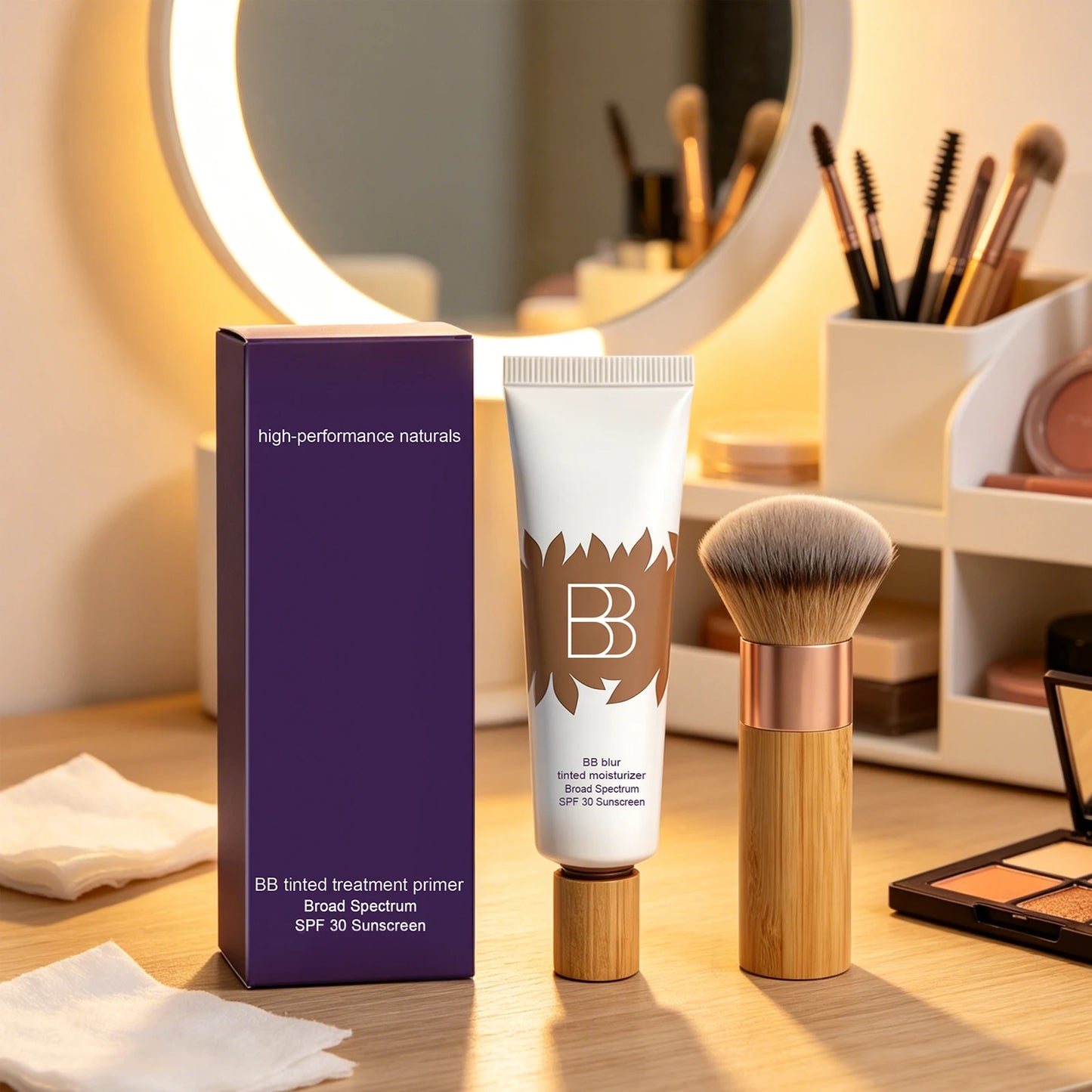 Sunscreen BB Cream Kit Efficient Sun Protection Balance Control Oil Cover Face Blemishes Perfect Makeup Facial Primer Foundation Peaceful Pleasures Health and Wellness