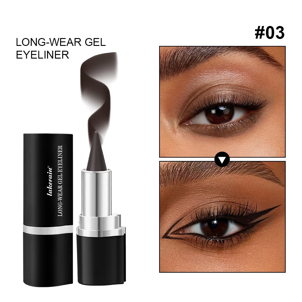 Eyeliner Creamy textureLong Lasting Waterproof Matte Black Silver Brown Eye Liner Pen Make Up For Women Cosmetic Peaceful Pleasures Health and Wellness