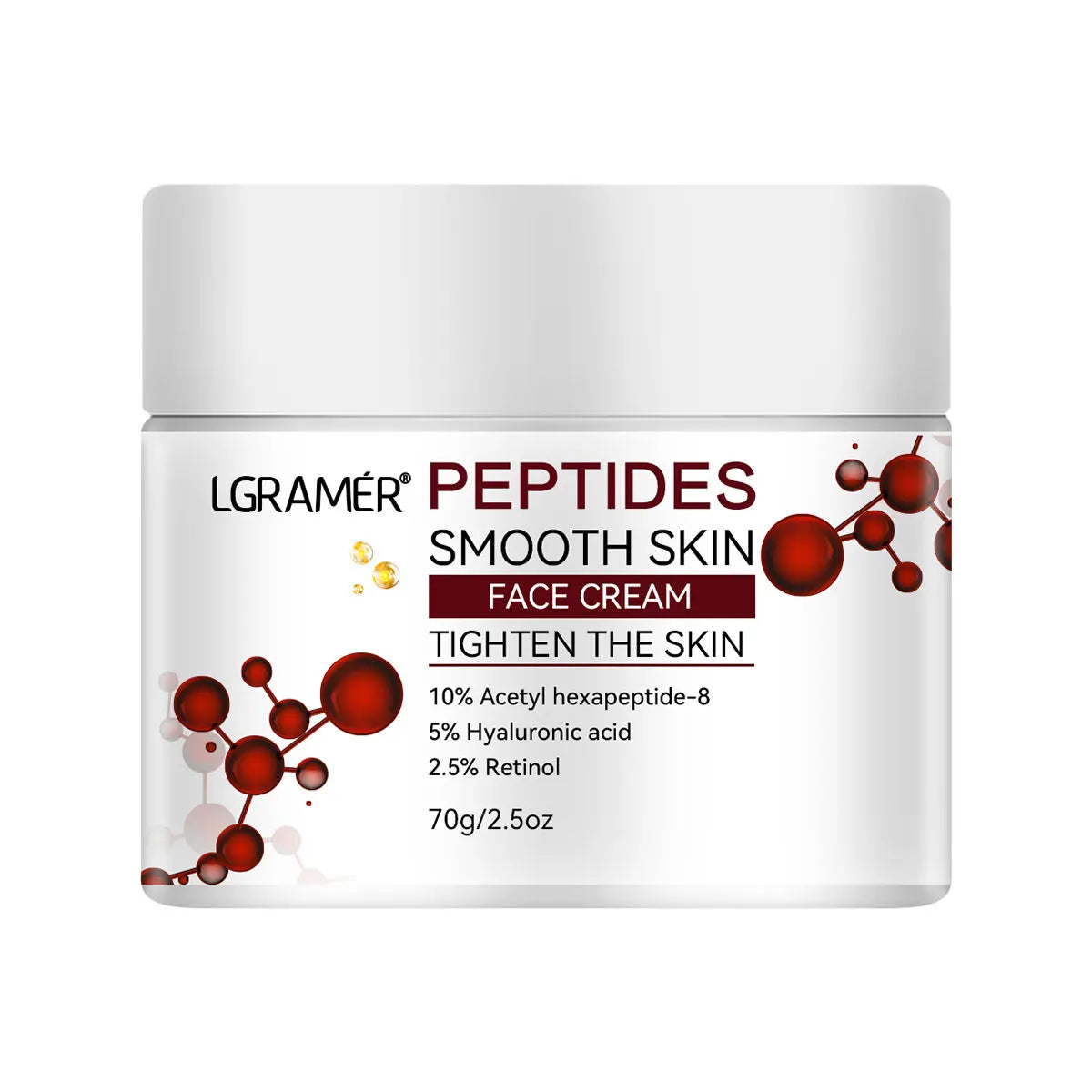 Advanced Peptide Facial Lifting Cream Lightens Fine Lines Firms Skin and Skincare for Younger Firmer and Smoother Skin Peaceful Pleasures Health and Wellness 70g