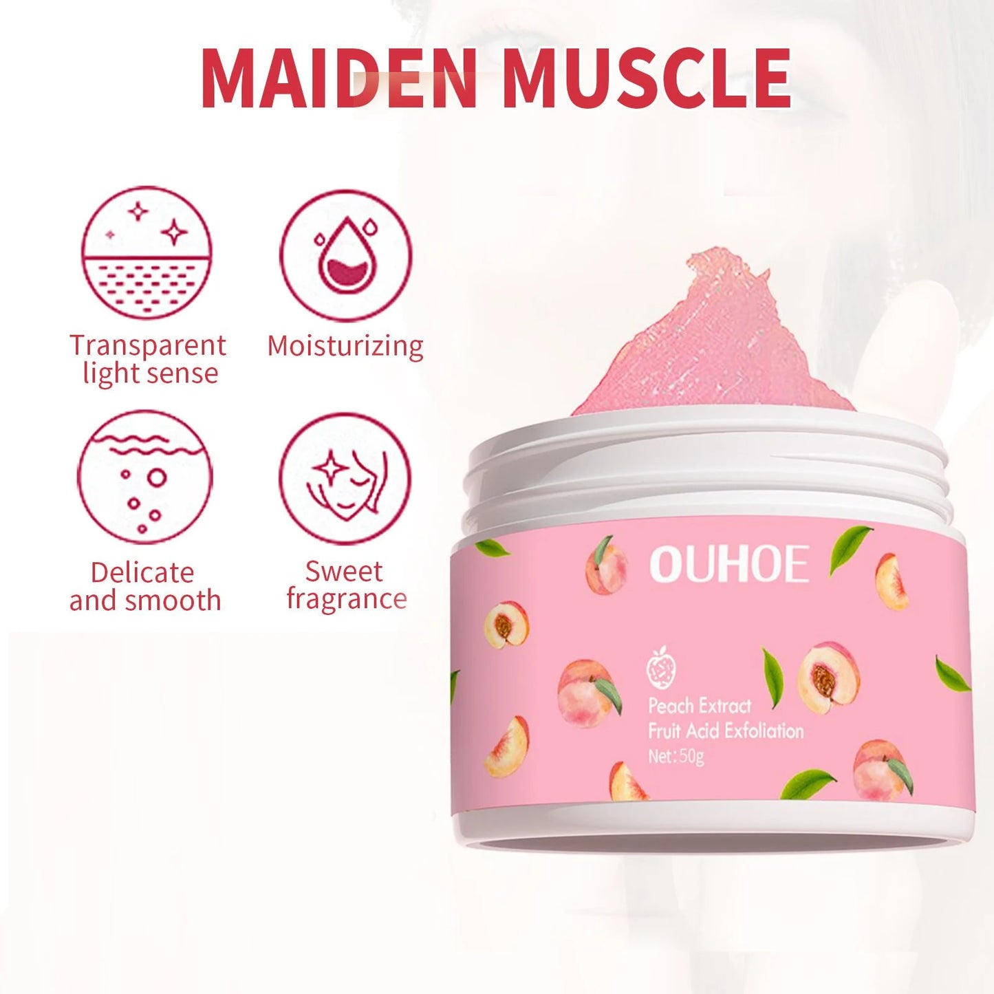 OUHOE Exfoliating Peeling Gel – Face & Body Scrub 50g
