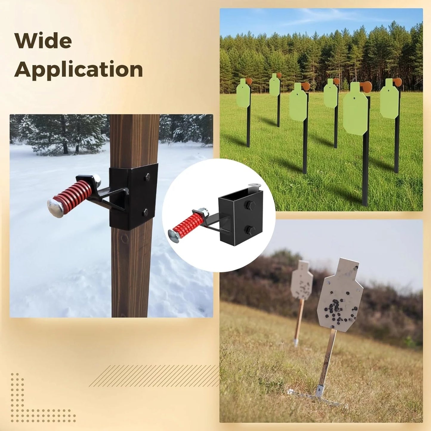 T Post Target Hanger AR500 Shooting Targets Heavy Metal 2x4 Bracket