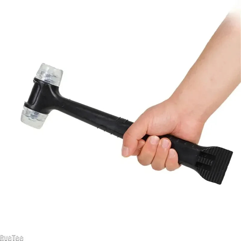 Hammer Tool Multifunctional 2 in 1 Rubber Hammer with Crowbar for Ceramic Tile Doors Windows Installation Tools Survival Stuff Peaceful Pleasures Health and Wellness