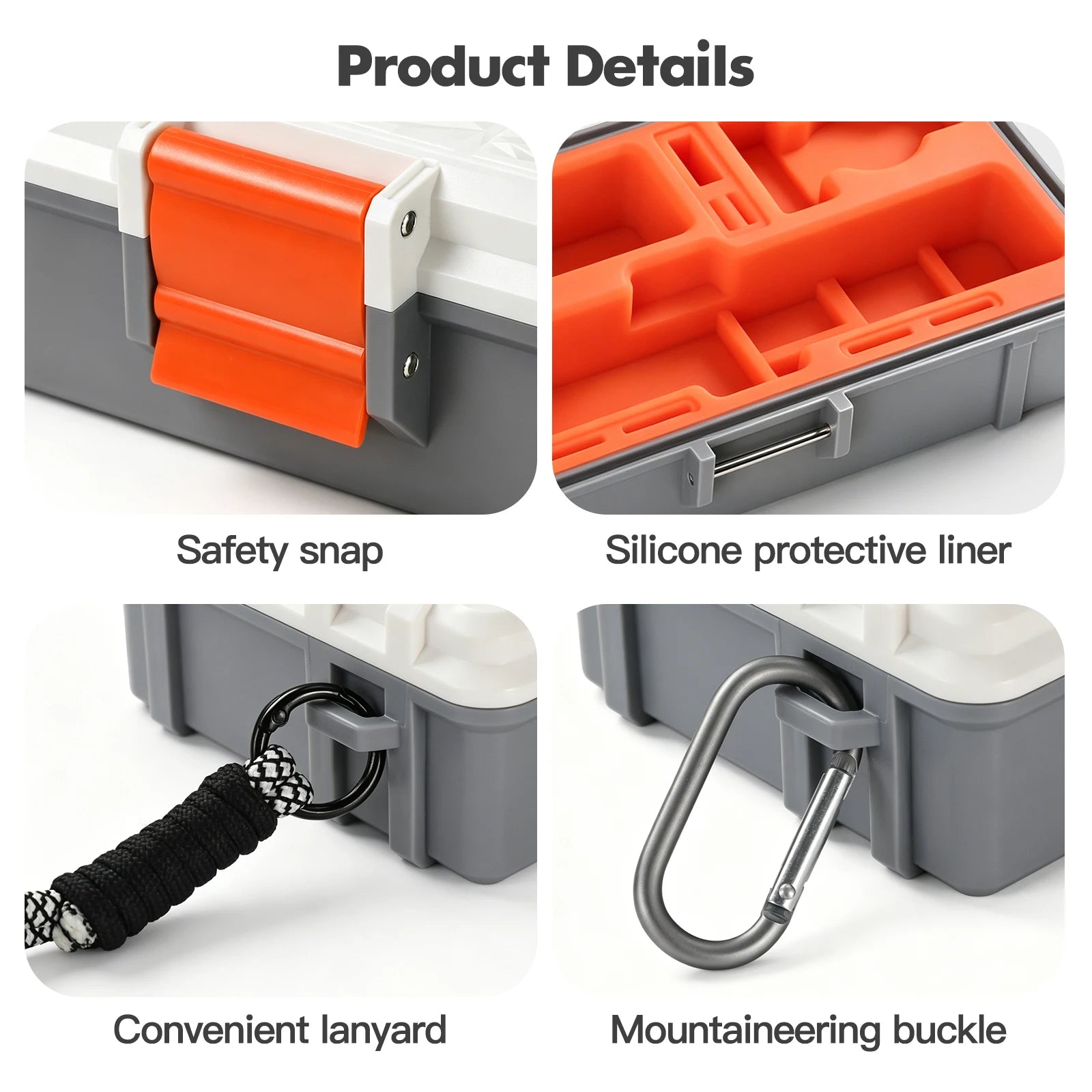 For DJI Pocket 4 Hard Case IP67 Waterproof Shockproof Travel Storage Box With Silicone Liner Carabiner Lanyard Peaceful Pleasures Health and Wellness