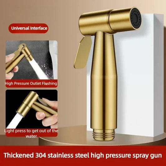High-Pressure Bidet Spray Gun | Stainless Steel Toilet Nozzle Bidet Spray Nozzle Peaceful Pleasures Health and Wellness