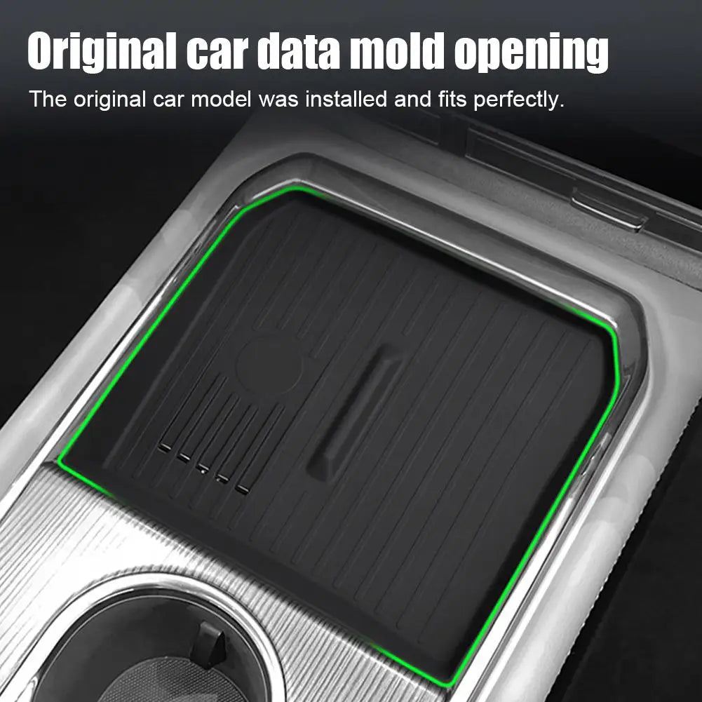 2025 Mazda EZ-6 Armrest Storage Box & Wireless Charging Pad Console Storage Organizer Peaceful Pleasures Health and Wellness