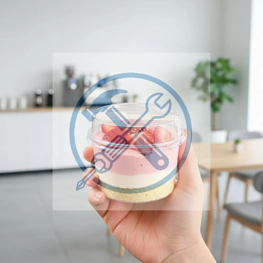 10-Pack Clear Dessert Cups with Lids & Spoons | 250ml Party Cups Dessert Party Cups Peaceful Pleasures Health and Wellness