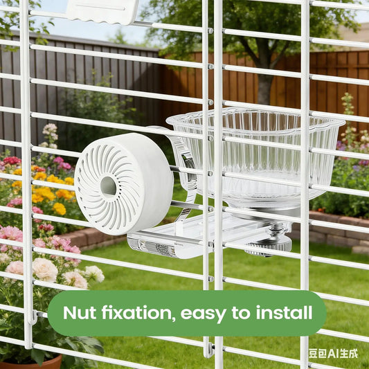 Clear Anti-Tip Bird Feeder Cage Bowl | Parakeet Cockatiel Bird Cage Feeder Peaceful Pleasures Health and Wellness China Mainland