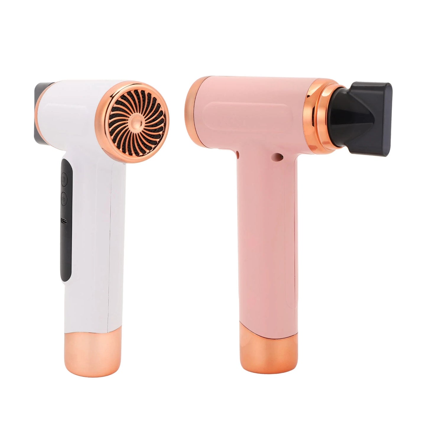 Hair Blow Dryer 200W 15000mAh Portable Hair Dryer USB Rechargeable Multi Modes Lightweight Fast Drying with Nozzle for Travel Peaceful Pleasures Health and Wellness