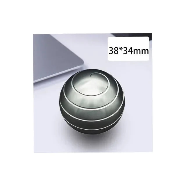 Dynamic Spinner Fidget Toys for Bathroom Spinning Top Antistress Aluminum Alloy Spiner Stress Relief Toys Hypnosis Anti-stress Peaceful Pleasures Health and Wellness Gray