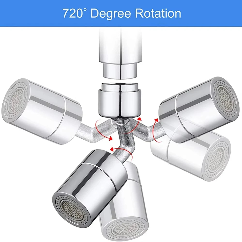 720 Degree Universal Faucet Washbasin Faucet Extension Adapter Aerator Splash Proof Rotating Water Saving ABS Plastic Faucet Peaceful Pleasures Health and Wellness