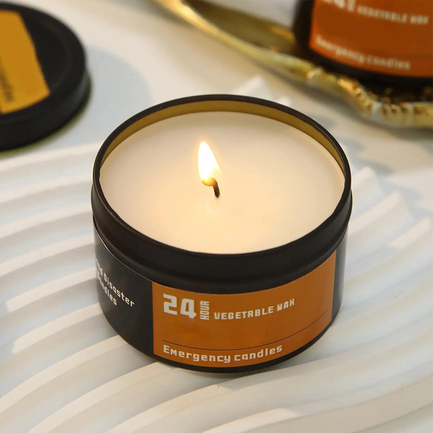 24-Hour Emergency Survival Candles | Beeswax Jar Set of 4
