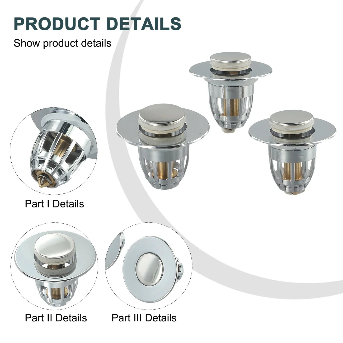 Pop-Up Sink Stopper & Drain Filter | 1 or 3 Pack – Universal Fit