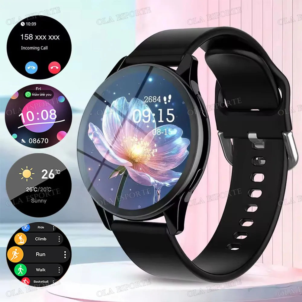Smart Watch, Wireless Call/Dial, Multi-Sport Mode, Multiple APP Reminders, Suitable for Men and Women, Compatible Phone/Android Peaceful Pleasures Health and Wellness Black 1 Smartwatch
