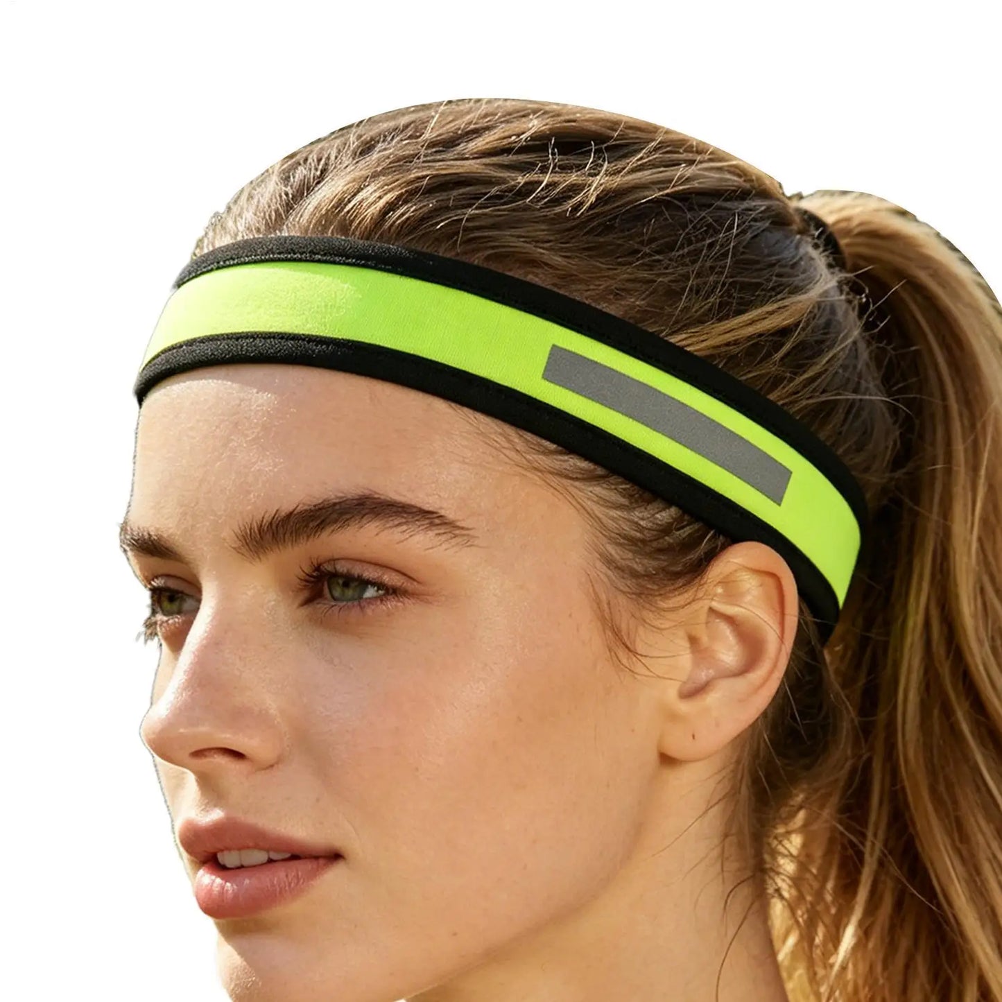 Reflective Sport Sweatband – Anti-Slip Elastic Headband
