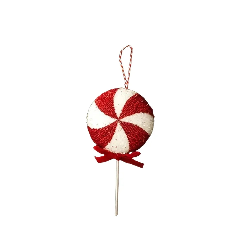 Glitter Lollipop Christmas Ornament | Sparkly Swirl Tree Decor