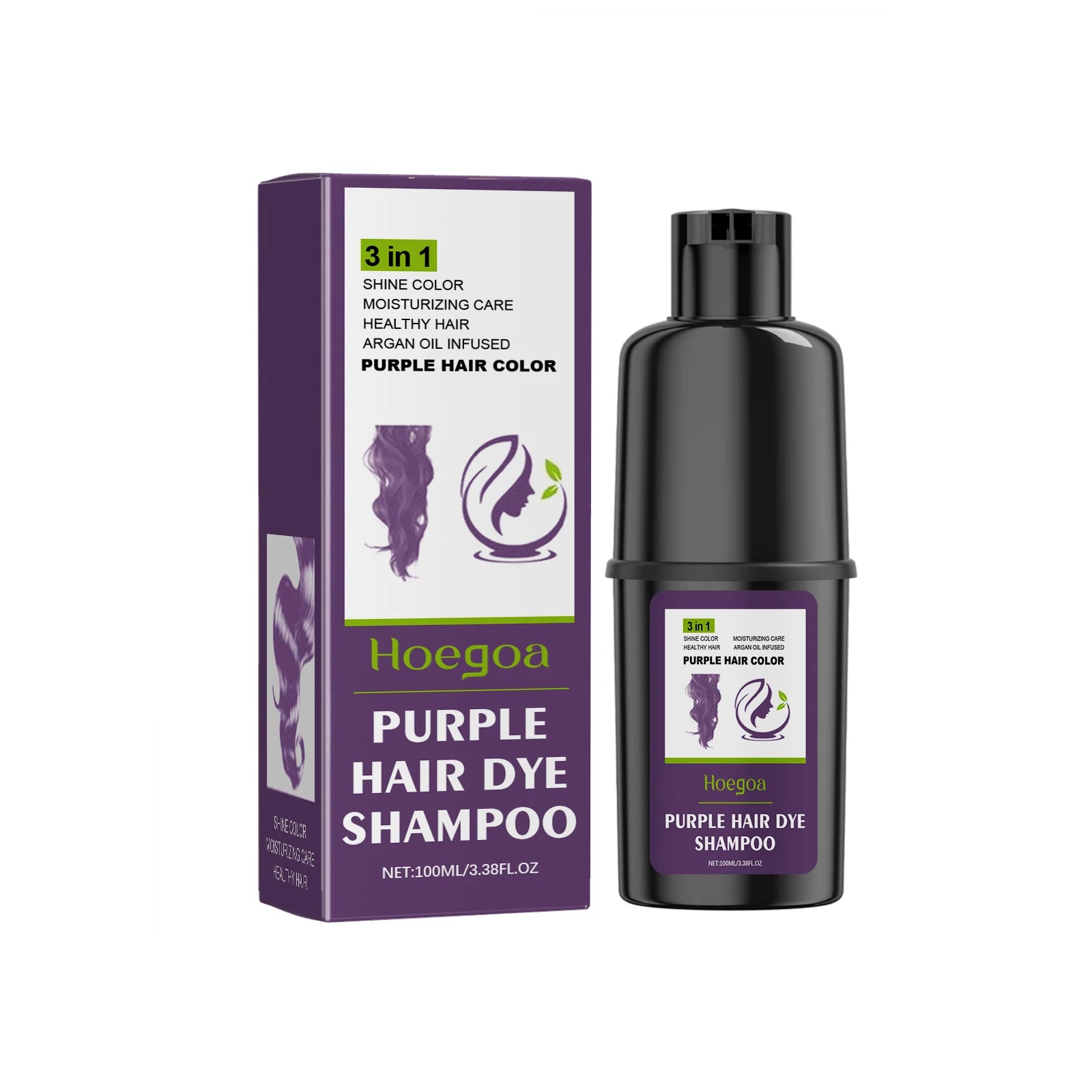 HOEGOA 100mL Purple Hair Dye Shampoo Fast Hair Dyeing Effect Easy To Use Moisturizes Hair Makes Hair Shiny Hair Color Shampoo Peaceful Pleasures Health and Wellness 100mL