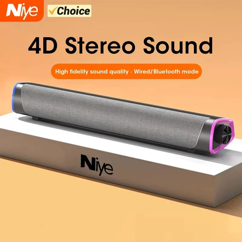 Bluetooth Wired Computer Speaker Bar Stereo Sound Subwoofer Loudspeaker For Macbook Laptop Notebook PC Music Player Peaceful Pleasures Health and Wellness