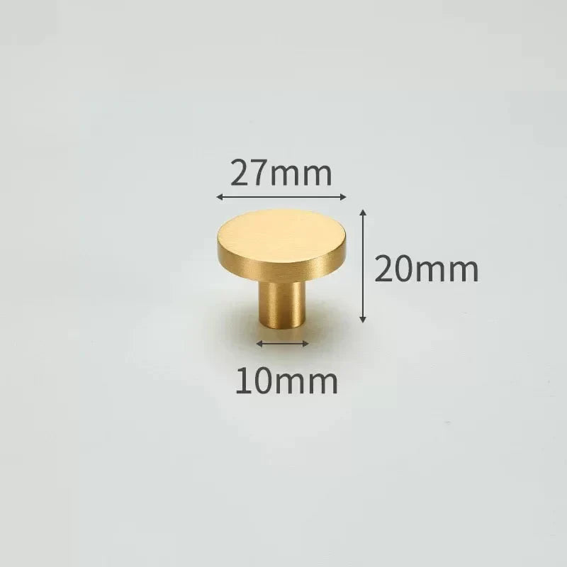 Solid Brass Cabinet Knobs | Modern Gold Furniture Pulls