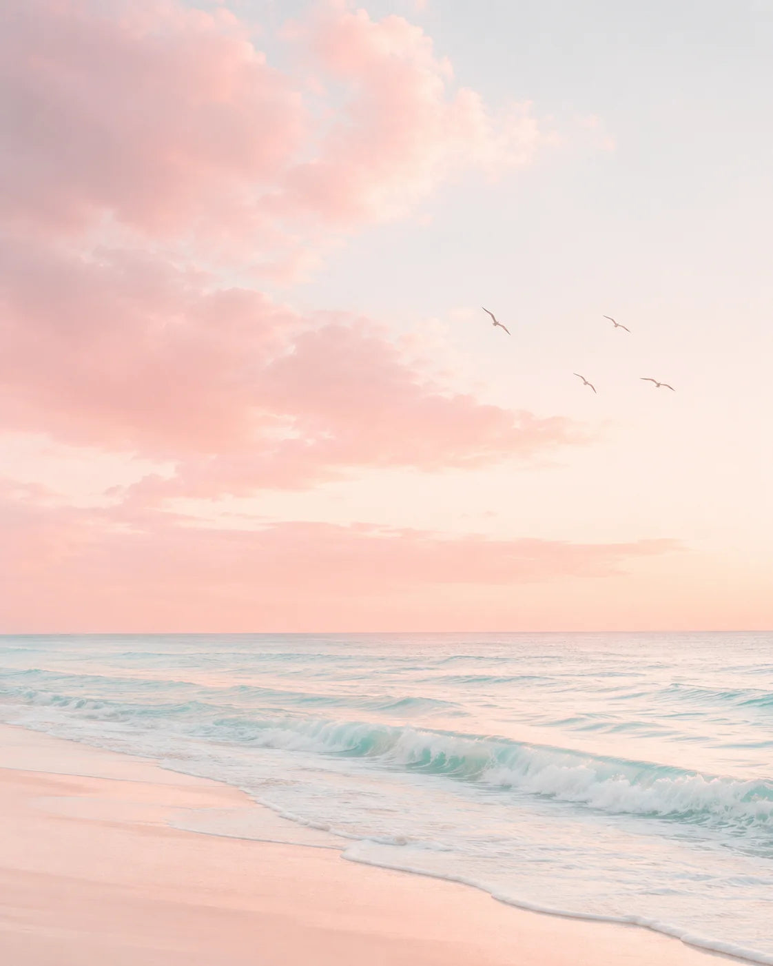 Nordic Coastal Beach Wall Art Pink Sunset Canvas Painting Tropical Ocean Palm Tree Poster Print Living Room Decor Peaceful Pleasures Health and Wellness A 15x20cm No Frame China Mainland