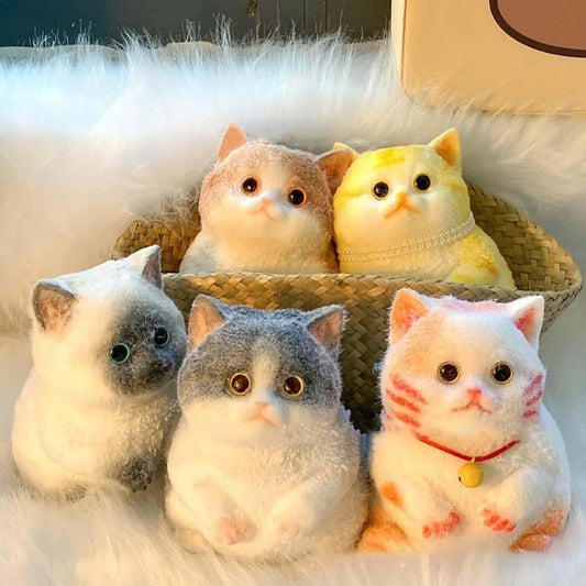 Taba Cute Chubby Cat Orange Cat Plush Soft Sticky Girl Kids Birthday Gift Fidget Toy Pet Ornaments Gifts Peaceful Pleasures Health and Wellness