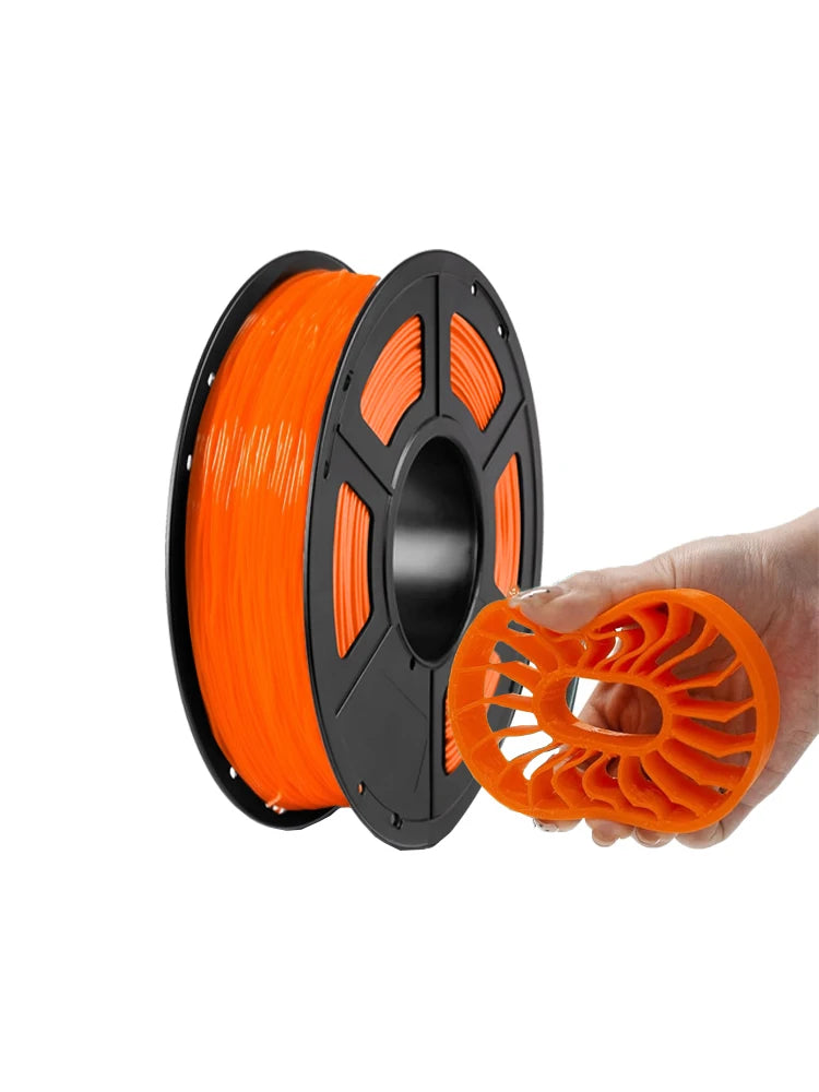 95A Orange TPU Filament 1.75mm Flexible 3D Printer Spool 250g