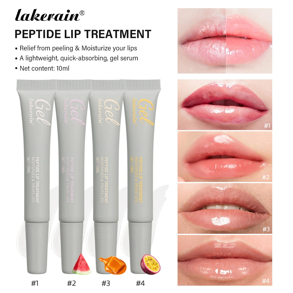Lakerain Lip Care Gel Moisturizes Peptide Moisturizes And Lightened Remove Dead Skin Lip Lines Anti-chapping Caramel Lip Balm Peaceful Pleasures Health and Wellness