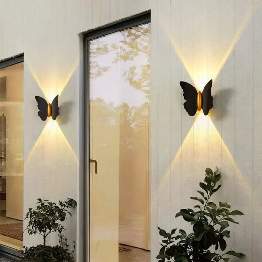 Butterfly Solar Wall Light | Auto On/Off, IP44 Outdoor Garden Solar Wall Light Oasis Select