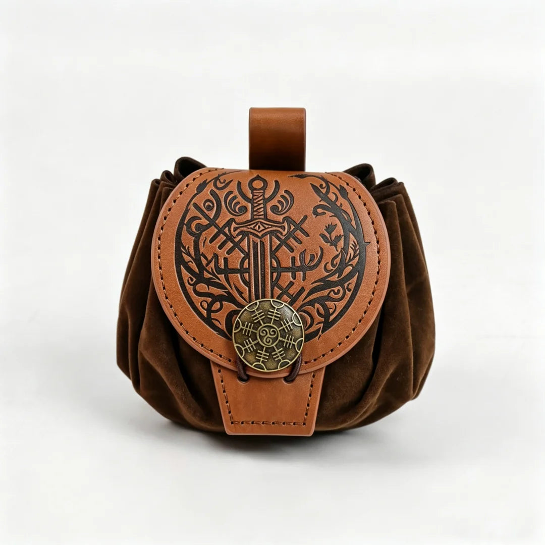 Medieval Viking Money Pouch Bag Cosplay Hangable Belt Waist Unisex