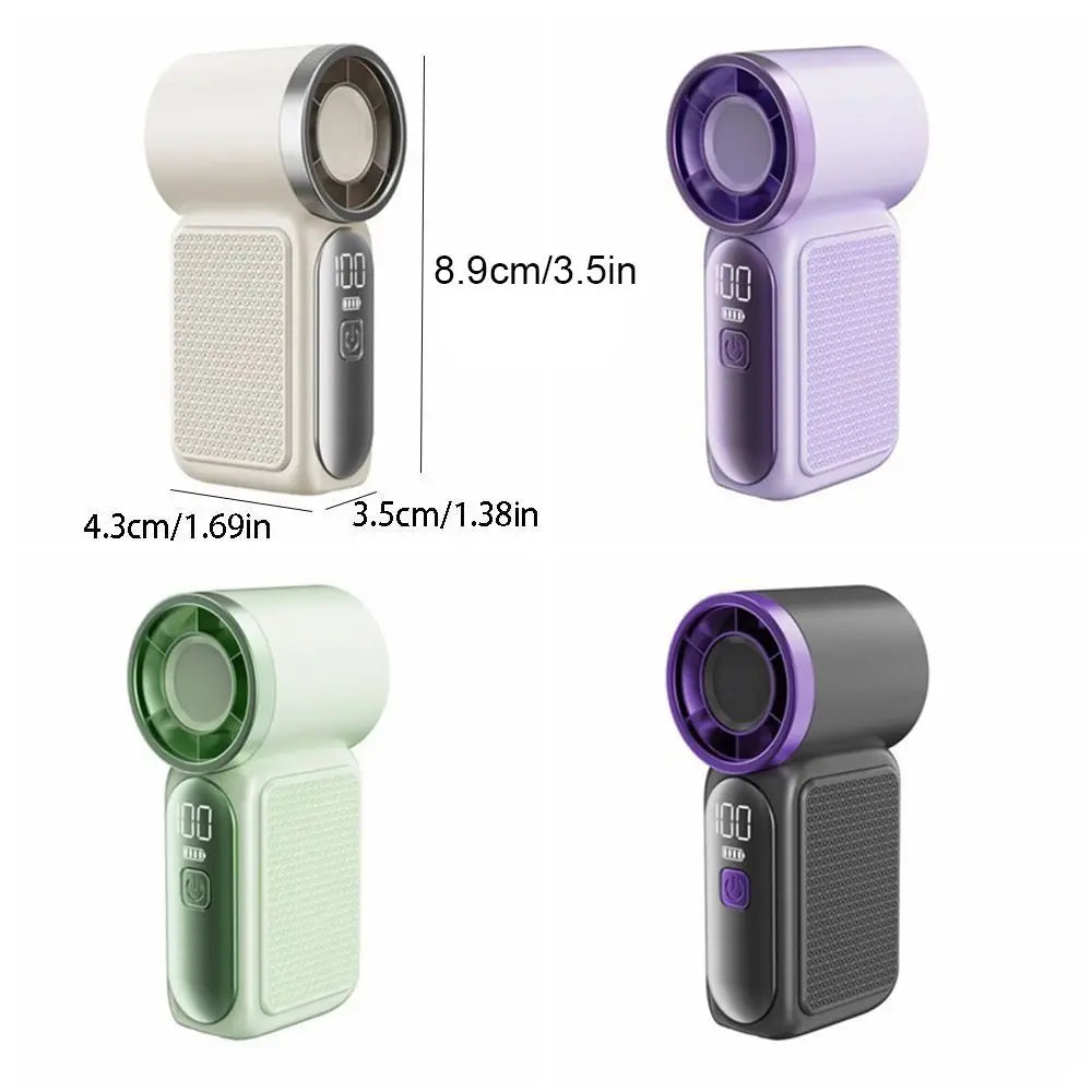 6-Speed USB Rechargeable Mini Pocket Fan with LED Display