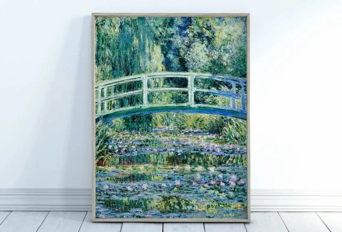 Modern Abstract Landscape Wall Art Famous Monet Canvas Painting Nordic Poster Print Picture for Living Room Home Decorative Gift Peaceful Pleasures Health and Wellness