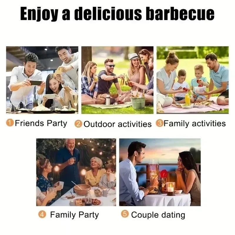 55cm Stainless Steel BBQ Skewers – 6–24 Pack Kebab Grill Sticks