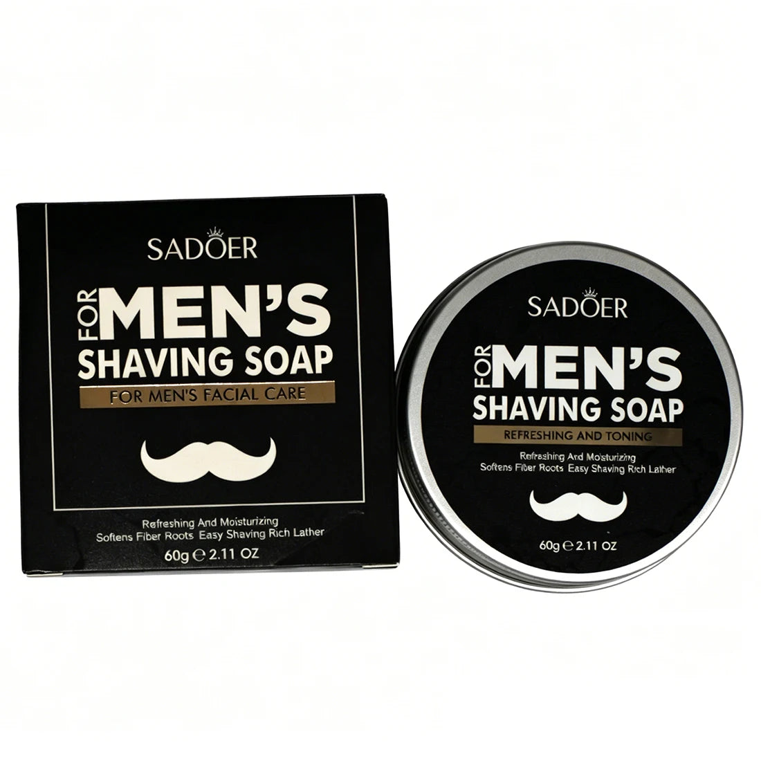 Men’s Shaving Soap Bar 60g – Moisturizing Natural Lather for Smooth Shave Peaceful Pleasures Health and Wellness Default Title